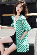2837棋盘格休闲防晒衣夏季新款RF2C290-8801#-P85-K138，女装防晒衣，蝶眷