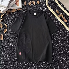 新款时尚风刺绣设计短袖T恤男装圆领休闲百搭半袖外穿GA11P30，男装T恤，星座1013-5