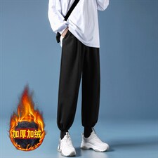 加绒2023秋冬卫裤高弹健康布聚酯纤维 WK01-1-P23加绒批30图片