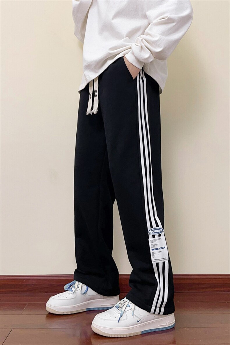 2025春季青少年纯棉休闲潮牌条纹运动裤子XZ301b-2-CK627特P35,男装休闲裤,星座301B-2（原A443-1）