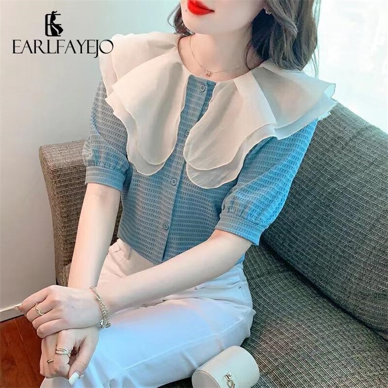 荷叶领小衫，其它，斐伦缇娜(1F)