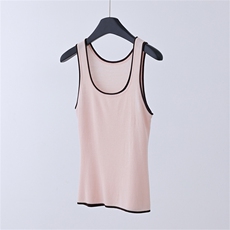 天丝宽肩背心，女装针织衫/毛衣，优麦羊绒（原洪叶羊绒）