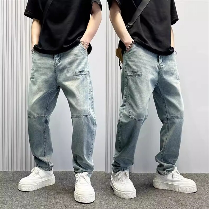 1506-1/KK8571/P53牛仔裤男青年潮流百搭夏季新款韩版宽松破洞,男装牛仔裤,星座1506-1