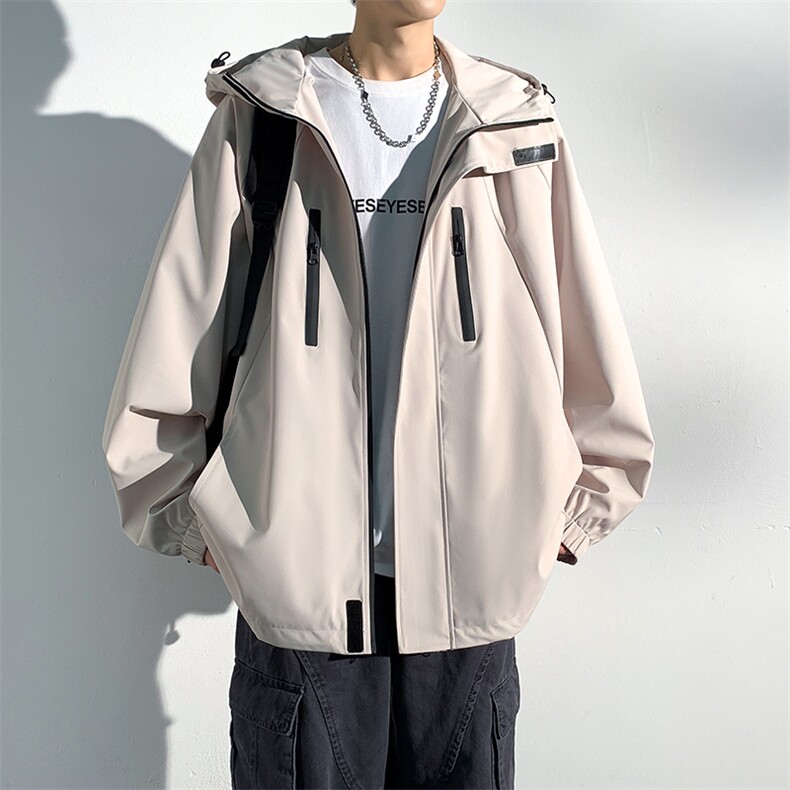 2024秋季新款现货户外夹克男连帽冲锋衣外套DSA157B-JK7812-P80图片