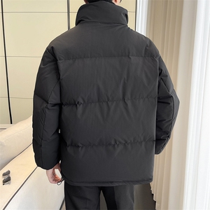 2025冬季新款假两件棉衣立领拼接短款棉衣羽绒棉袄男 MY15-P165图片