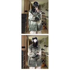 1506-1/JG88251/P66渐变牛仔外套男春秋季高街潮牌复古宽松潮夹克，男装工装外套，星座1506-1
