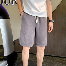 2024夏季新款薄款休闲纯色松紧腰修身短裤五分裤男青年10093，男装牛仔裤，星座1116A-2（原606A-1）