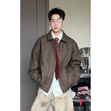 cleanfit美拉德扎染翻领PU皮大码夹克皮衣外套男J5228-特P75控138，男装夹克，电商A001-1
