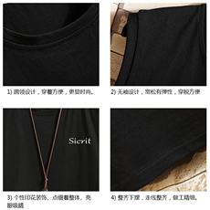 BX25098-P20港风运动汗背心男大码汗衫男无袖T恤男砖墙挂拍，男装T恤，电商A040A