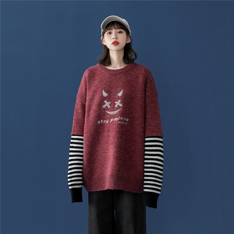 2021秋冬新品针织衫假两件男女毛衣中性外衣229M14P75,男装针织衫/毛衣,星座229