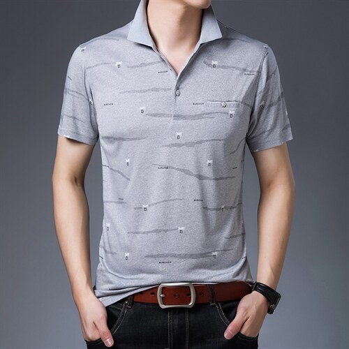 polo衫男2023夏季新款棉质翻领夏季潮流衣服时尚男士POLO男装图片