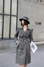 长款收腰风衣，女装风衣，YO\VLF雅洛菲