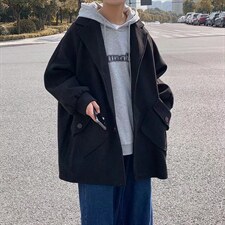 秋冬季毛呢大衣男外套情侣韩版潮流英伦风中长款上衣W5577-P62，男装风衣，星座512-2