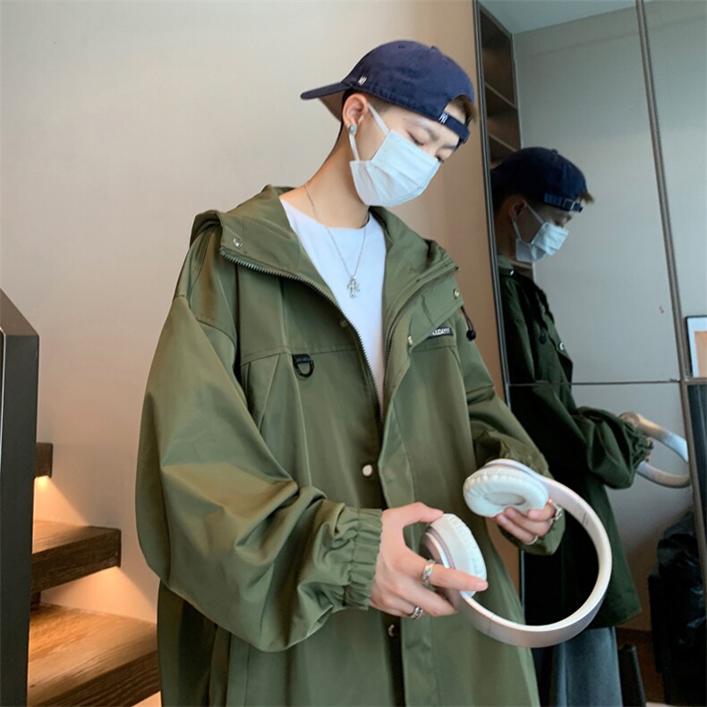 美式冲锋衣男士外套春秋季潮牌日系cityboy工装连帽夹克CF20-P68,男装夹克,星座1008