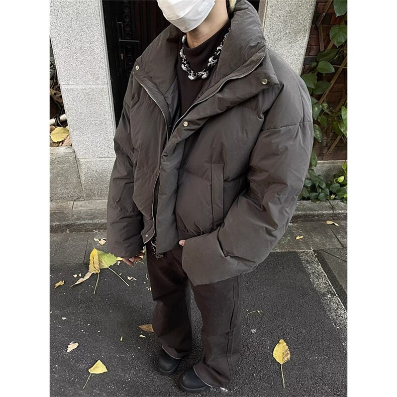 美式短款棉服男冬季新款加厚廓形面包棉服立领棉衣外套MY302,男装棉衣,星座1116A（原606A-3）