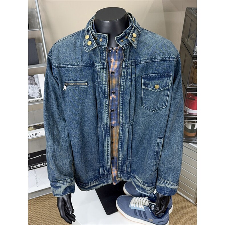 B221美式高街暗黑小众重工艺加厚牛仔外套SY2433-P95控129,男装工装外套,电商B221