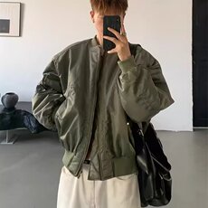 【有货】DM70-P88美式飞行员棉服夹克短宽廓形外套男秋冬棒球服，男装夹克，星座603-2