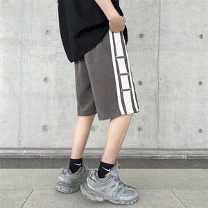 主推！2023休闲短裤休闲宽松撞色五分裤313A-1-NK104-P45 控58图片