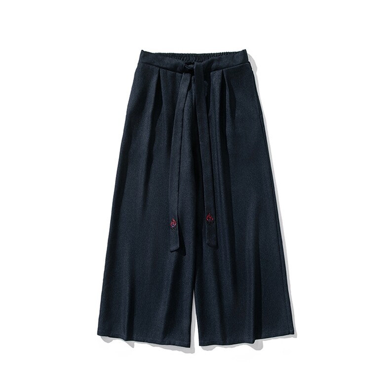 秋冬风宽松休闲裙裤汉服阔腿裤宋裤新中式情侣潮K272/P75,男装民族服装,钱塘713