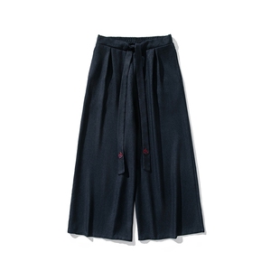秋冬 风宽松休闲裙裤汉服阔腿裤宋裤新中式情侣潮 K272/P75图片