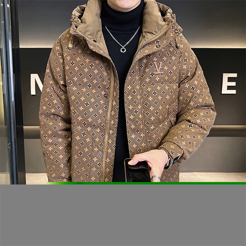 新款暗花皮羽绒服男休闲花纹外套控劵后288-A329-YR9866-P205,男装羽绒服,电商A329
