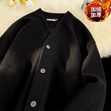 黑色加绒加厚