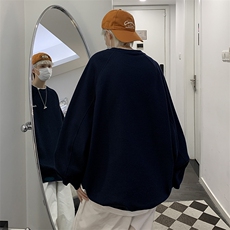 假两件卫衣男春秋季2024新款美式休闲刺绣宽松撞色拼接W021/P48，男装卫衣，星座506