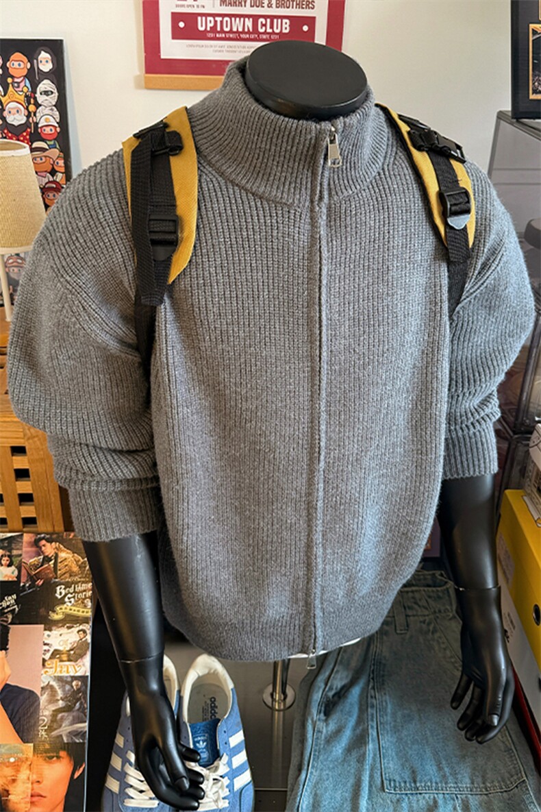 仓库现货30W件重磅成衣1000g开衫毛衣品牌品质M-3XJM25714-特P44,男装针织衫/毛衣,电商A022