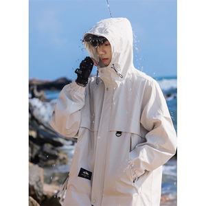 春季新款现货中性风户外夹克男连帽冲锋衣外套A157B-JK172-P85图片