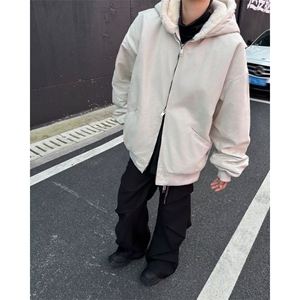 2025新款美式秋冬加厚毛领座山雕连帽夹克外套男女保暖棉服M6155图片