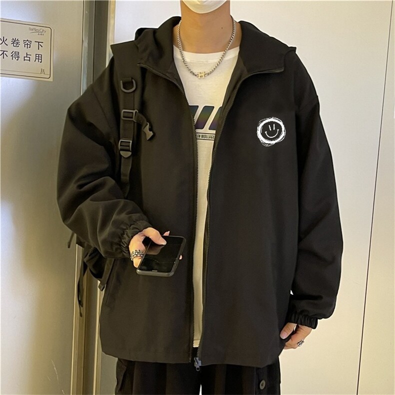 WH先生美式潮牌简约原宿风翻领夹克男女休闲情侣百搭外套W002/P48,男装夹克,星座506