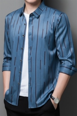 Z2333男式2023秋季新款长袖衬衫男韩版T恤衫商务休闲男装P56，男装衬衫，电商B360