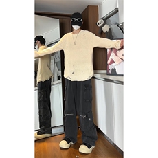 潮流破洞毛衣男针织衫KD637-P45，男装针织衫/毛衣，电商D312-1