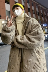 2024复古羊羔毛外套男士冬季加厚棉衣棉服M796P120控158，男装棉衣，电商A157