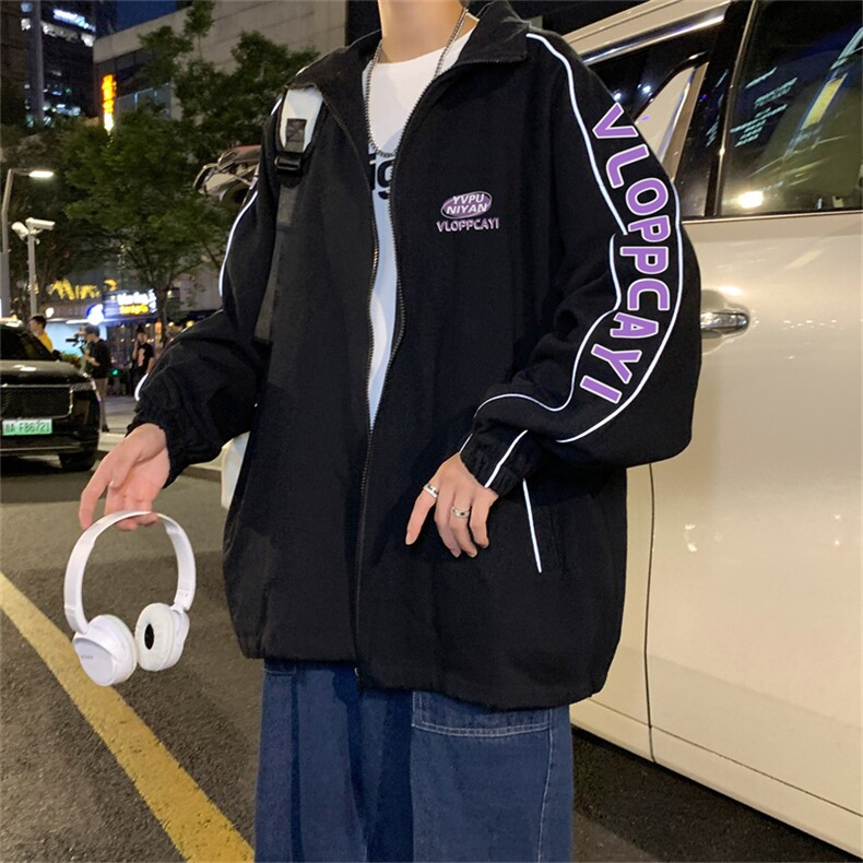 春秋港风ins潮流反光褂子潮牌帅气学生痞帅工装夹克W1846-P48,男装夹克,星座512-4