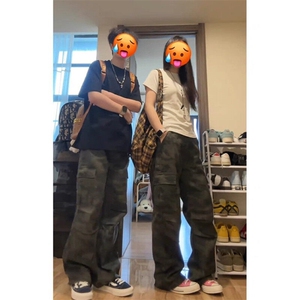 迷彩阔腿工装牛仔裤ZK0335-特批53图片