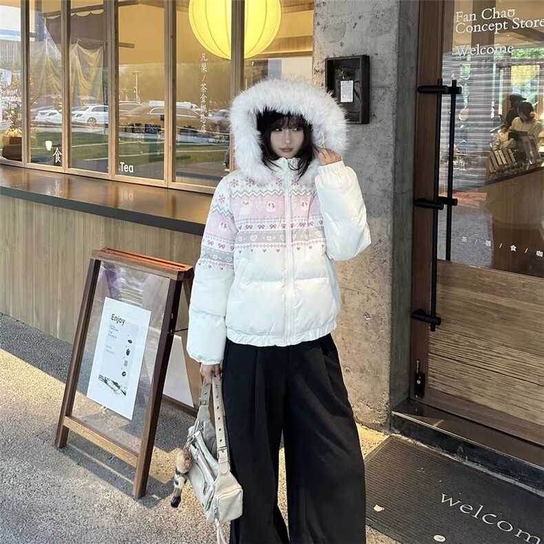 1506A/G78180/P89美式重磅毛领连帽棉服外套女冬季新款,男装棉衣,星座1506A