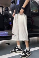 QK72131-P25冰丝七分裤男大码速干短裤男五分裤港风，男装休闲裤，电商A040