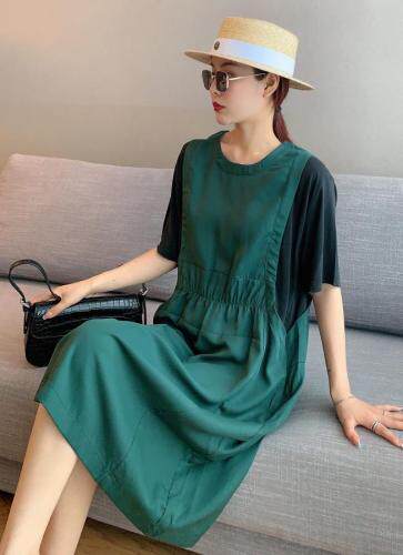 夏季铜氨丝连衣裙，女装连衣裙，陶子频道