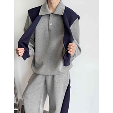 卫衣男春秋季新款潮牌ins港风POLO领上衣服季薄款宽松外套W112，男装卫衣，星座1116A（原606A-3）