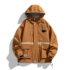 白底平铺小牛津工装冲锋衣夹克男宽松落肩宽松上衣外套JK735-P78，男装夹克，星座1204-3