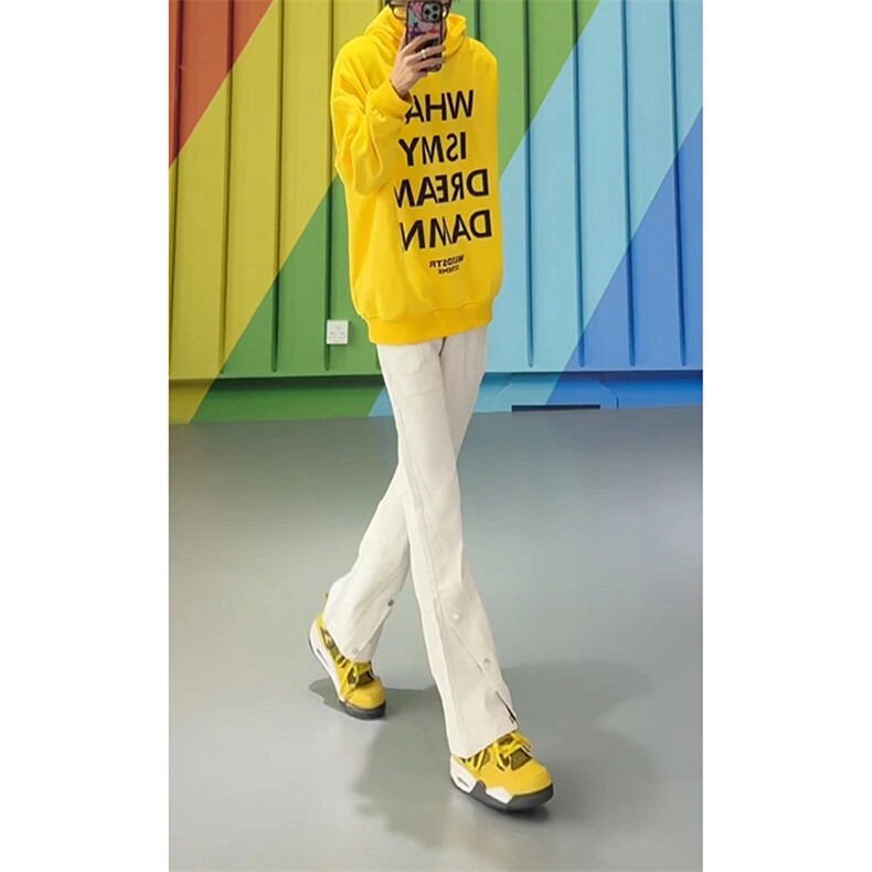 秋季新款ins美式高街拉链排扣水洗微喇牛仔长裤货号K652P60,男装休闲裤,电商A063