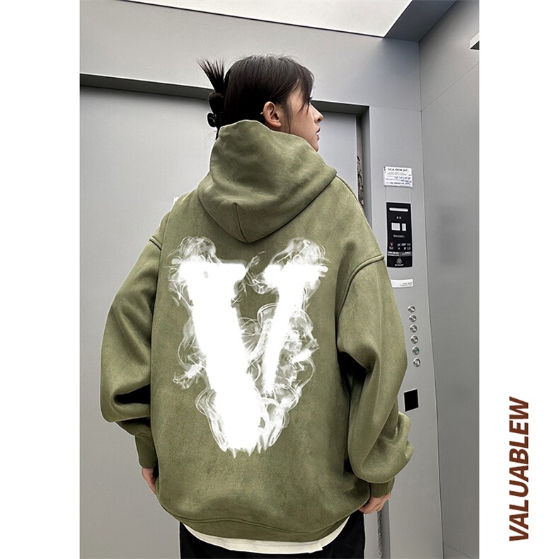 ！麂皮绒连帽卫衣直播品质重磅400克烟雾v印花JL132-P45控78,男装卫衣,星座508（原C305）