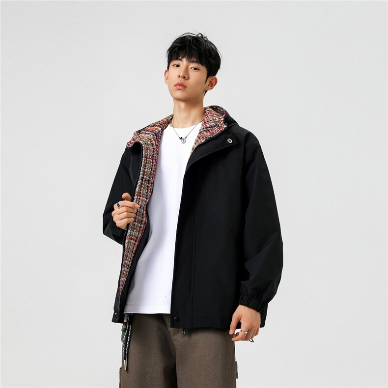 可二开小香风拼接面料大码M-5XL夹克聚酯纤维JK78079P75控118，男装夹克，星座227-7