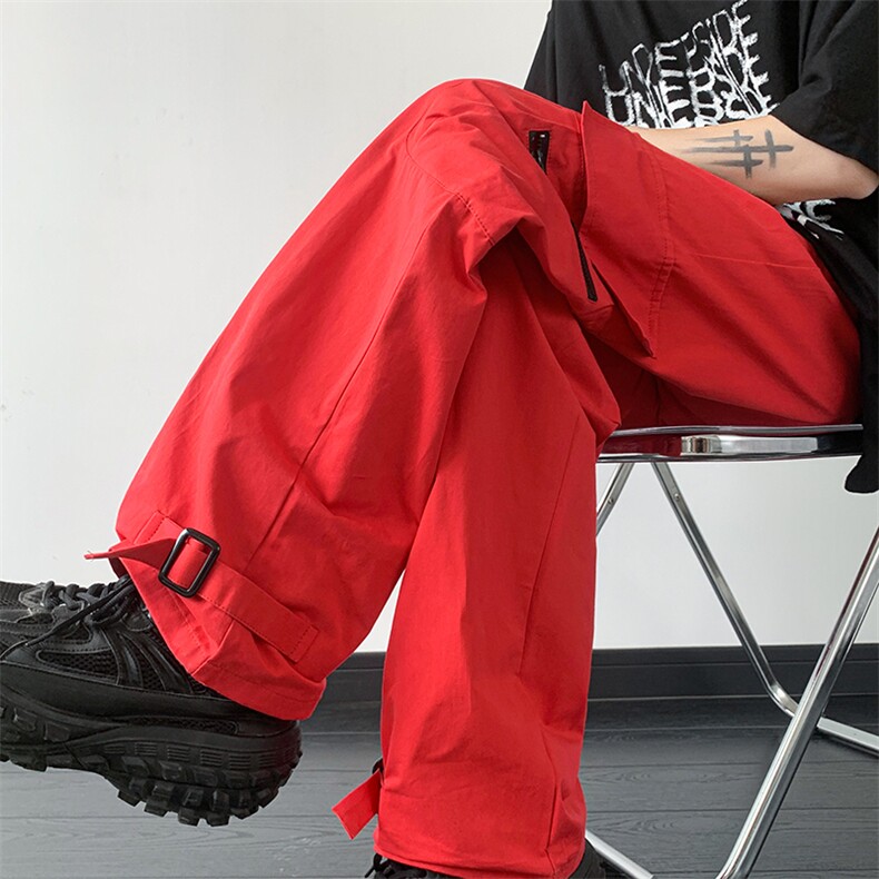 B221 美式ins街头hiphop宽松休闲多口袋工装裤子 LK23120-P65控88图片