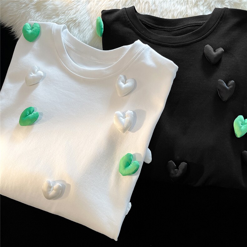 1港风潮T恤女情侣大码M-5XL网红小爱心短袖T恤男DT7742P55控78，男装T恤，星座226-2