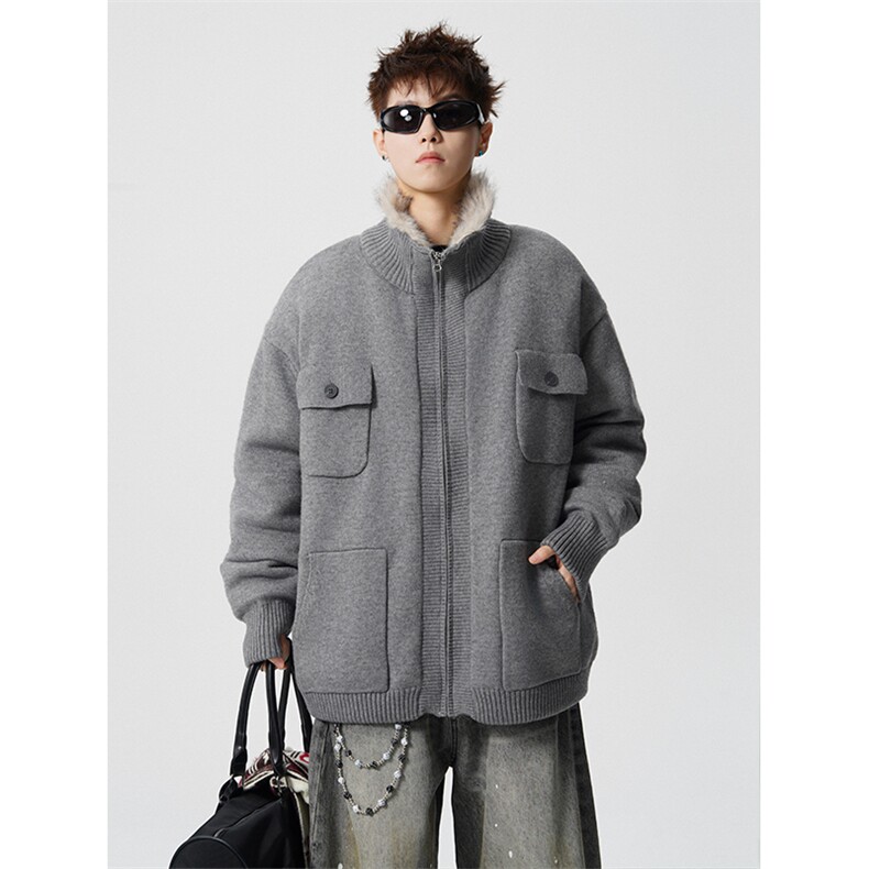现货高品质可供得物加绒加厚座山雕针织外套310A-2ZSD2305P188,女装短外套,星座310A-2