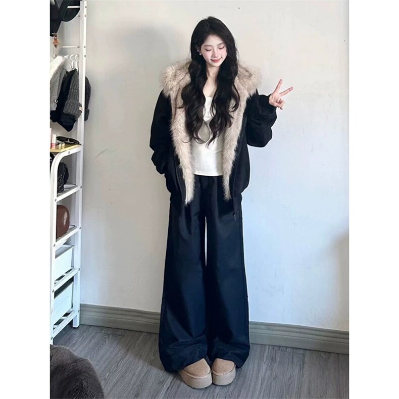 [网图]座山雕毛领冬季棉服女夹棉加厚外套5D4092-TP100178,男装棉衣,电商A102
