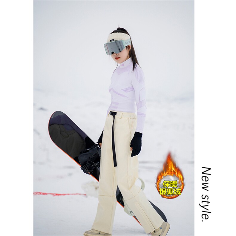 单板双板中性保暖银狐绒宽松登山滑雪裤K1002J加绒特批P55控108，男装棉衣，电商A001