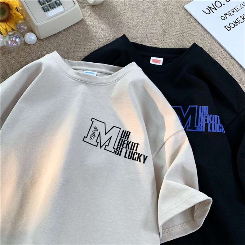 重磅260克简约个性发泡字母印花宽松圆领短袖T恤A334-TX27-30,男装T恤,电商B339(原A334）